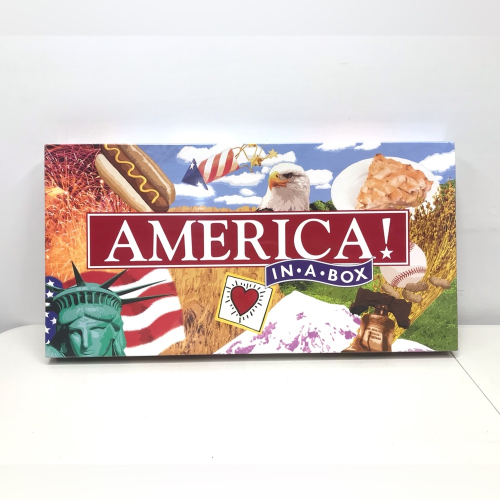 Vtg  America! In-A-Box Board Game by Late for the Sky New/Sealed Original BoxArt